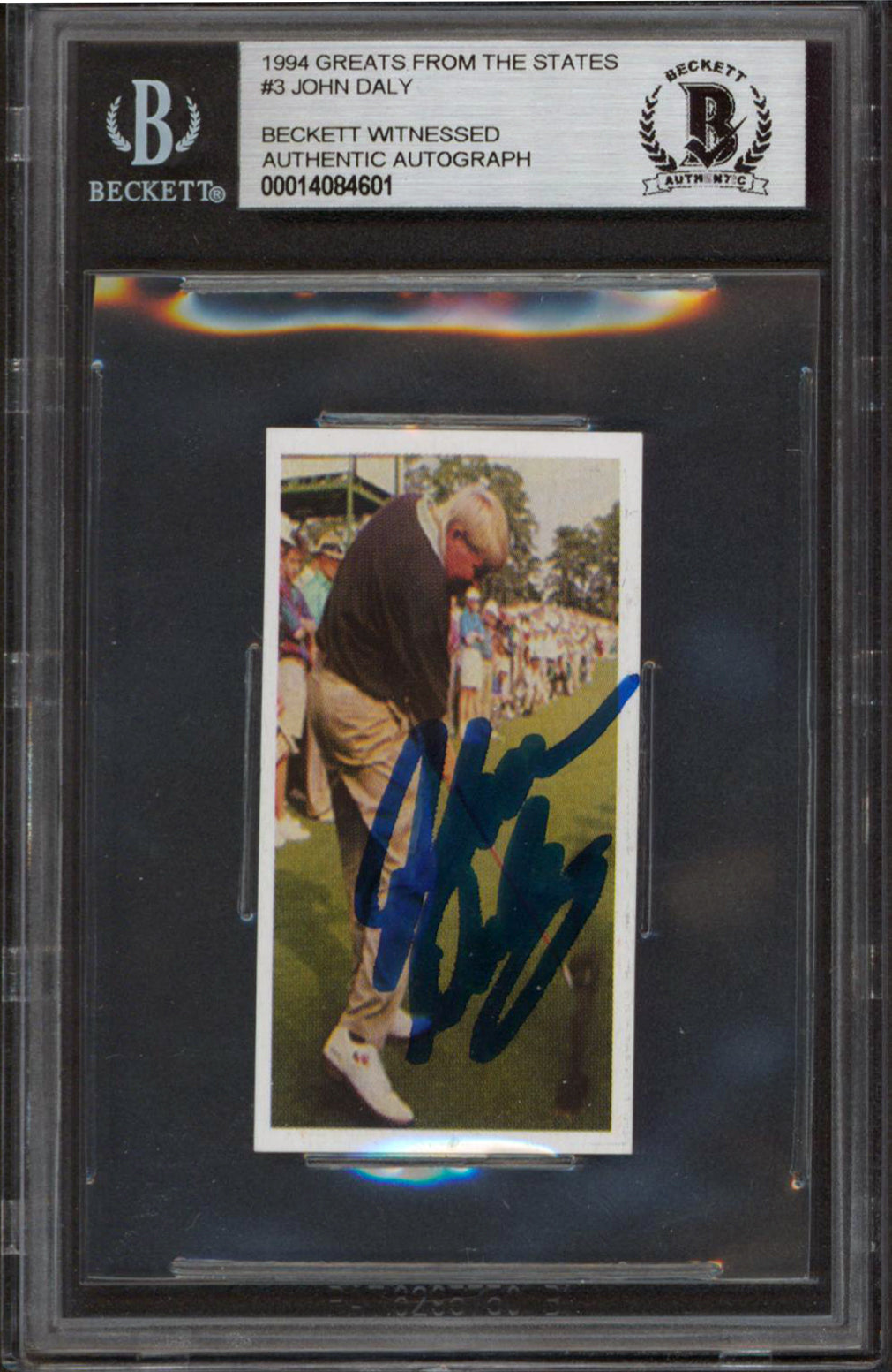 John Daly Authentic Signed 1994 Greats From The States #3 Card BAS Slabbed