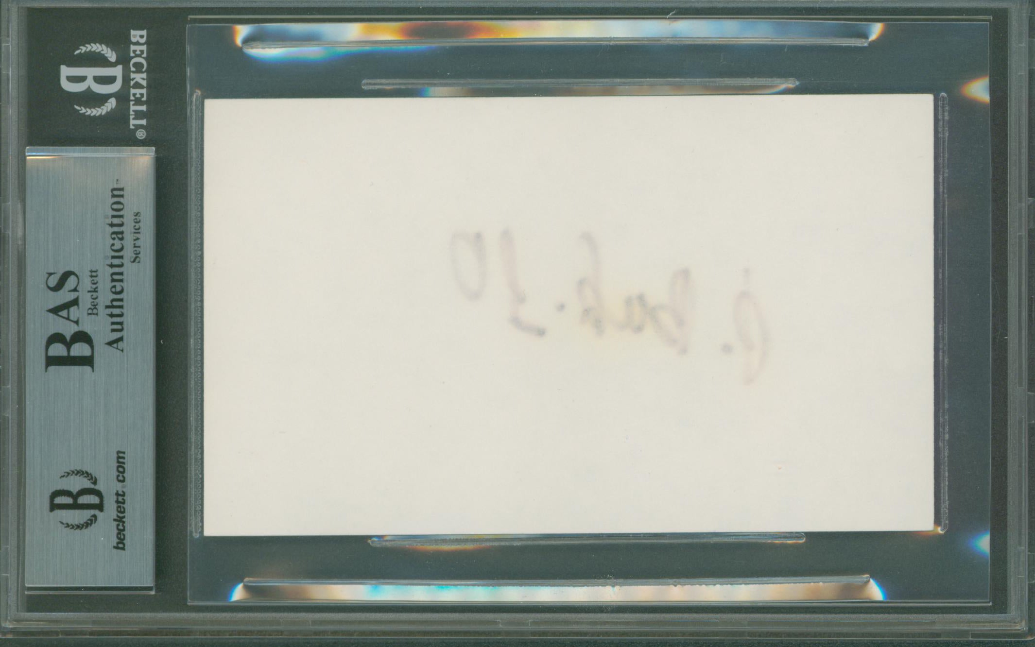 Canucks Pavel Bure Authentic Signed 3x5 Index Card Autographed BAS Slabbed 1