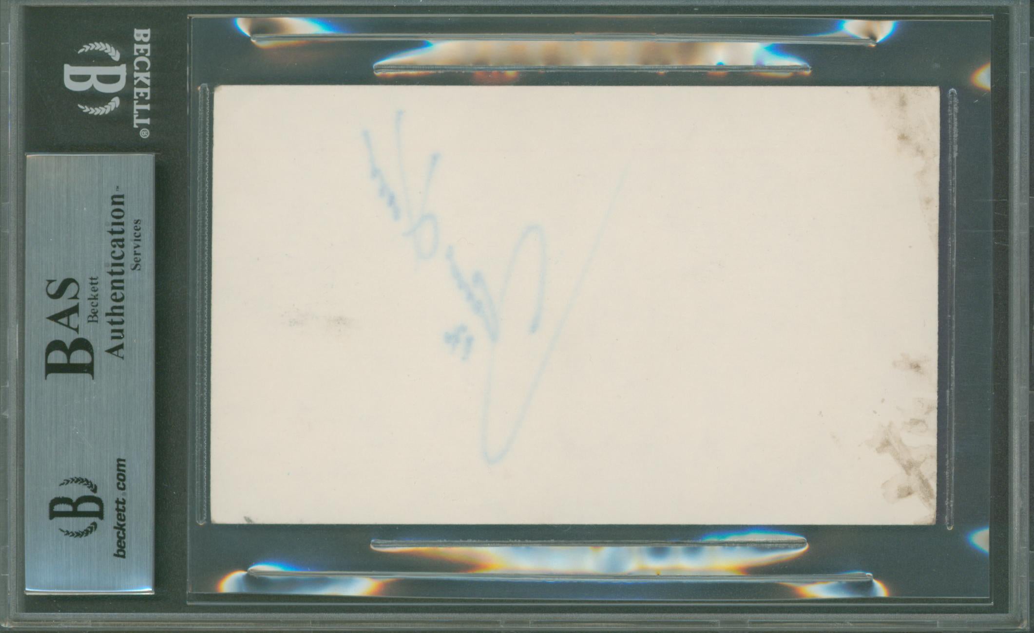 Oilers Jari Kurri Authentic Signed 3x5 Index Card Autographed BAS Slabbed