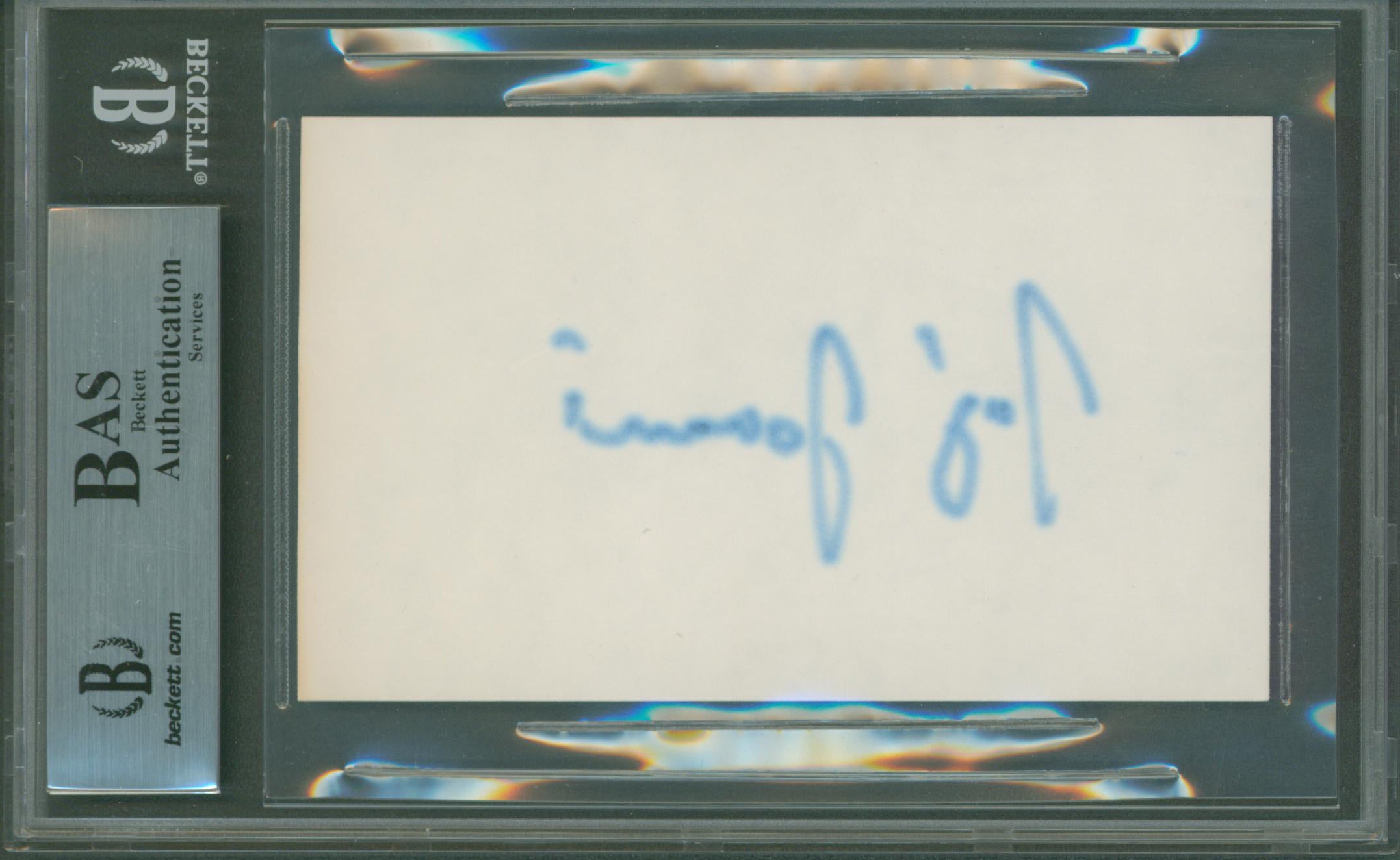 Penguins Jaromir Jagr Authentic Signed 3x5 Index Card Autographed BAS Slabbed 2