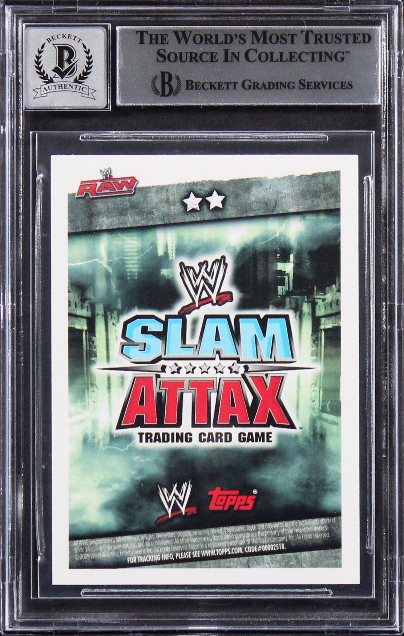 Brie Bella Authentic Signed 2009 Topps WWE Slam Attax Card Auto 10! BAS Slabbed